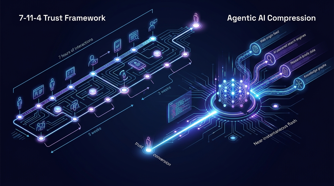 Daniel Priestley’s 7-11-4 Trust Framework versus Agentic AI Compression