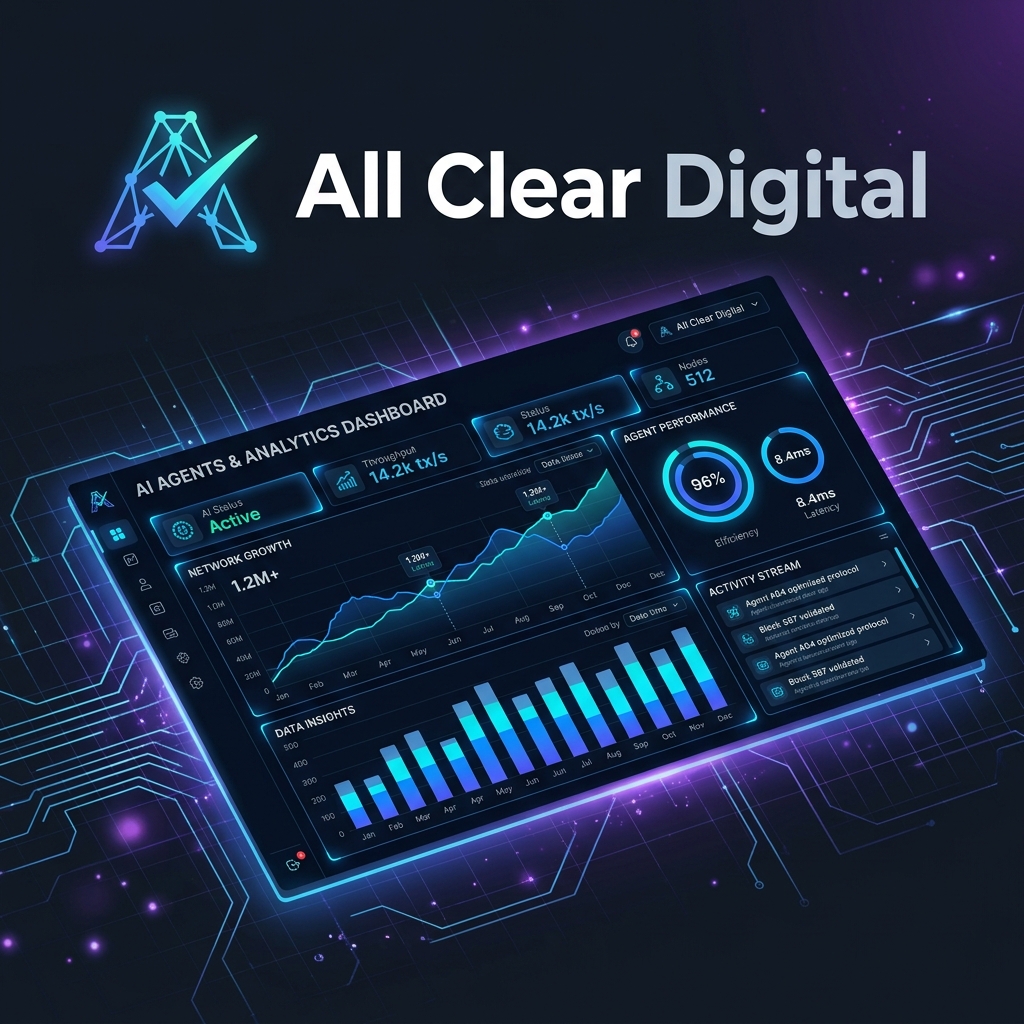 All Clear Digital - AI 에이전트 크립토 & 웹3 인테그레이션 아키텍처 All Clear Digital - AI Agent Crypto and Web3 Integration Architecture Success Metrics and Analytics